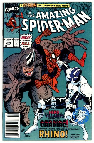 Spider - Man 344 1991 Marvel 1st App Cletus Kasady Aka Carnage Newsstand