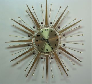 Vintage Westclox Starburst Wall Clock - 22 "