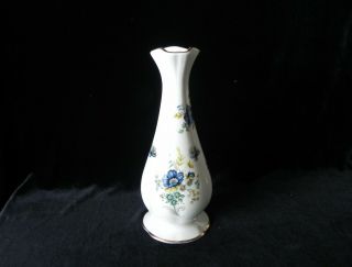 Royal Tara Galway Ireland Blue & Yellow Floral Vase Tara Hall Fine Bone China
