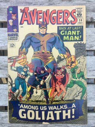 Avengers 28 May 1966 F/vf Range With Giant Man 1st App.  Of The Collector