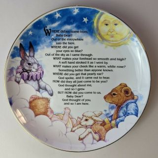 Heirloom Editions By Paula " Where Did You Come From? " Baby Plate