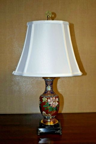 22 " Chinese Vintage Cloisonne Vase Accent Table Lamp - Asian Oriental Porcelain