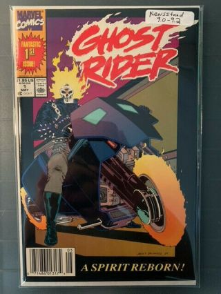 Ghost Rider 1990 1 Vf/nm 9.  0 Newsstand 1st Appearance Dan Ketch