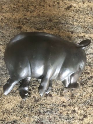 Vintage Hand Made Rare Bronze Sleeping Pig Statue Chinese Figurine