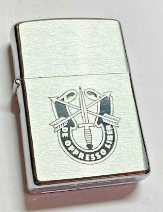 1997 Zippo Lighter U.  S.  Army Special Forces De Oppresso Liber Never Fired 2