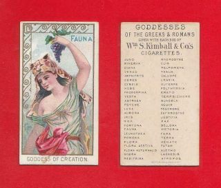 1889 Kimball - N188 Goddesses Of The Greeks & Romans - Fauna Ex,