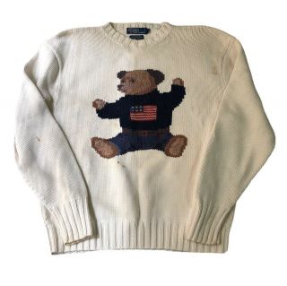 Vintage 1990s Polo Ralph Lauren Bear Sweater
