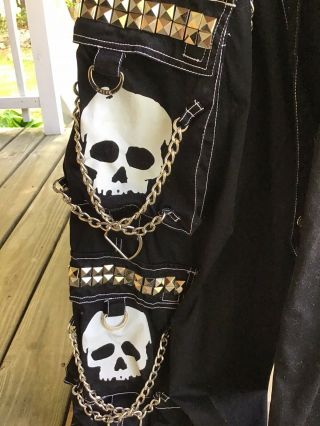TRIPP NYC Skull Chains Bondage Rave Goth Pants Vintage 90’s 2