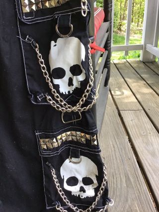 TRIPP NYC Skull Chains Bondage Rave Goth Pants Vintage 90’s 3