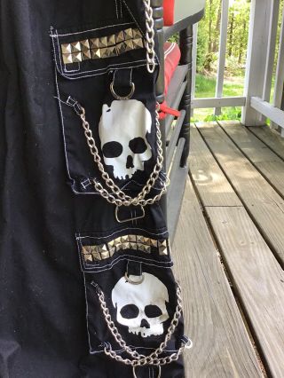TRIPP NYC Skull Chains Bondage Rave Goth Pants Vintage 90’s 4