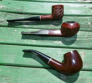 Three Vintage Estate Dr Grabow Imported Briar Wood & Grand Duke Smoking Pipes