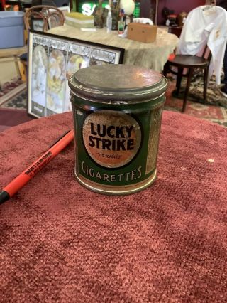 Vintage Lucky Strike Tobacco Tin Antique