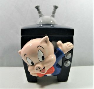 1995 Vtg Looney Tunes Warner Bros Porky Pig Television Cookie Jar Collectible