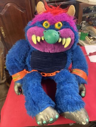 My Pet Monster 1985 Amtoy Rare 24 " Plush With Cuffs