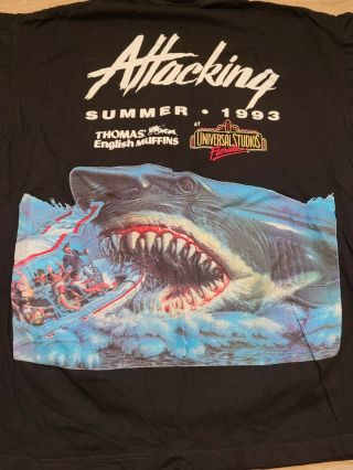 Vintage Jaws Universal Studios 1993 Promotional Rare Tshirt 90s 5