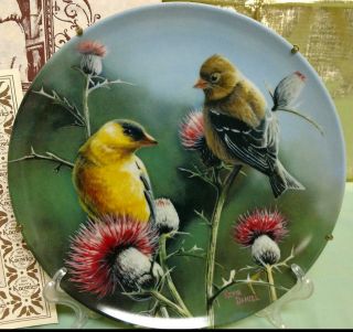 The Goldfinch 1987 Knowles Kevin Daniel Encycolopedia Britannica Collector Plate