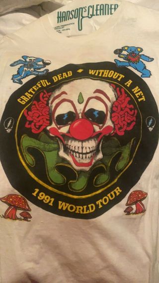 Vtg Grateful Dead Shirt L Men Usa Music Rock Tour Concert 1991 Without A Net Xl