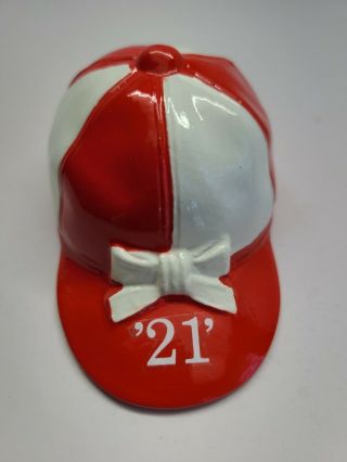 Vintage " 21 " Club Red Jockey Helmet Bottle Opener From The Famous York Club.