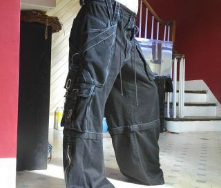 Vintage 2000s Black and Blue Tripp Pants 3