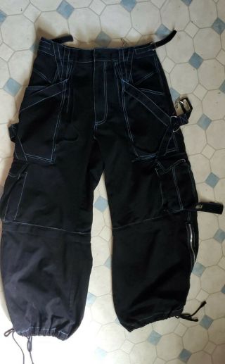 Vintage 2000s Black and Blue Tripp Pants 5