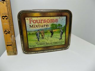 Sinclair Foursome Mixture Golf Image Tobacco Tin C1900s Empty