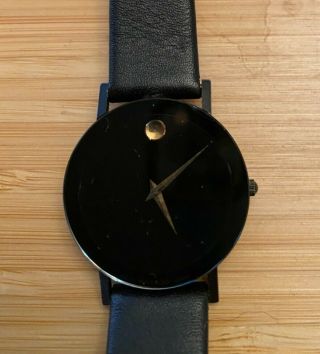 Vintage Movado Museum Mens Watch Sapphire Crystal Battery