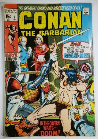 Conan The Barbarian 2 5.  5 - 6.  0 Off - White To White Pages Great Cover Colors
