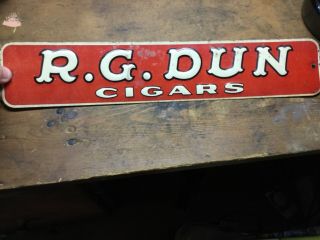 Vintage Rg Dun Cigar Advertising Store Sign Lqqk