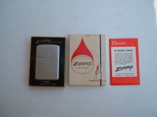 Vintage 1971 Zippo Lighter,  Box,  Guarantee.