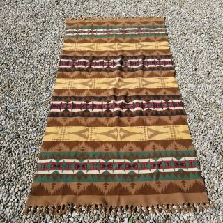 Vtg 1921 Pendleton Indian Southwest Teepee Wool Blanket Cover Throw 97 X 53.  5 "