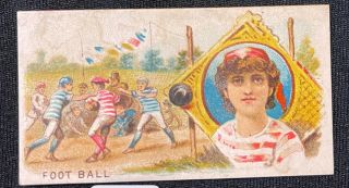 Vintage Goodwin & Co.  Old Judge Games & Sports Series Cigarette Card Football