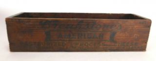 Vintage Breakstone’s Brand American Processed Cheese Wooden Box Brick