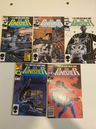 Punisher First Series (1986) 1 - 5 Complete Set Nm