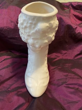 Vintage Ceramic Victorian Boot Vase Planter 5.  75 