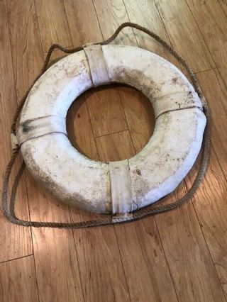 Vintage/ Antique Boat/ship Life Preserver Ring