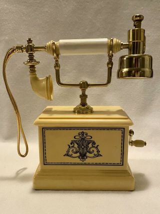 Vintage Antique Old - Fashioned Telephone Table Cigarette Lighter (estate)
