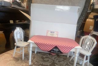 My Little Kitchen Fairies Table and Two Chairs Set Rare Collectible 2