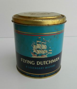 Vintage Flying Dutchman Sailing Boat Pipe Tobacco Empty Can Tin 7oz.