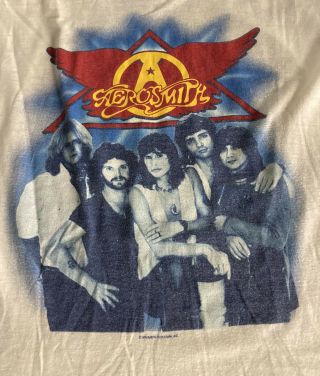 Vintage 1982 Aerosmith Rock In A Hard Place T - Shirt Size Large Double Sided