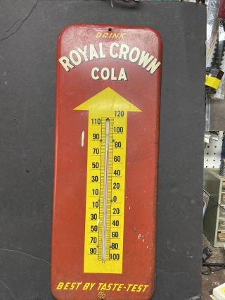 Vintage Donasco 1951 Drink Royal Crown Cola Thermometer /metal Sign 26 "