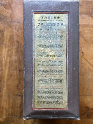 Vtg 1900’s Dr.  Hess & Clark Advertising Tin Ashland Ohio Dip Disinfectant 5