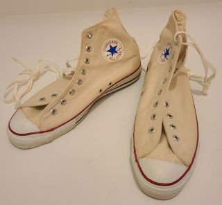Vintage Chuck Taylor Converse All Star High Top Sneakers,  Made In Usa,  12,