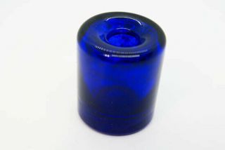 1800s Blue Glass Ink Well Bottle Jar