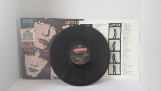 Kiss Asylum Lp Mercury 1985 Pressing W/ Inner Sleeve Tears Are Falling Cleaned