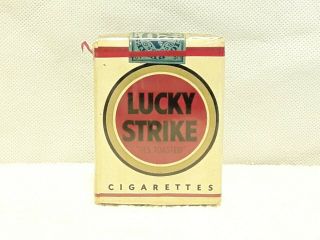 Vintage Wwii Era Lucky Strike Cigarettes Paper Soft Pack / Empty