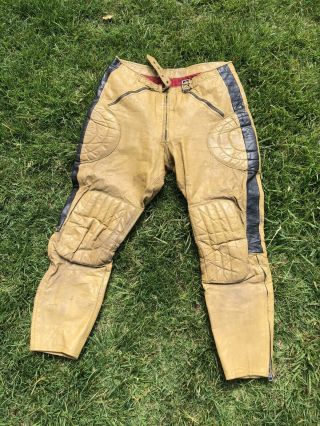 Torsten Hallman Vintage Leather Race Gear Leather Pants Riding Pants