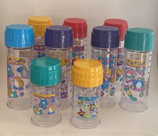 Vintage Playtex Patterns Decorated Nurser Starter 9 Baby Bottles Nipples 1995
