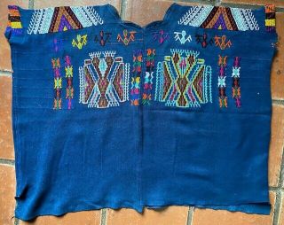 Maya Antique Vintage Double Eagle Textile Huipil Poncho From Chajul,  Guatemala