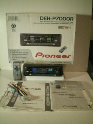 Old School/vintage Pioneer Deh - P7000r Cd Player Radio/stereo W/remote,  Box,  Etc