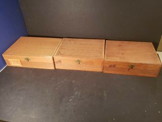 House Of Windsor Palmas Dovetail Wooden Cigar Box Set Of 3 Vintage